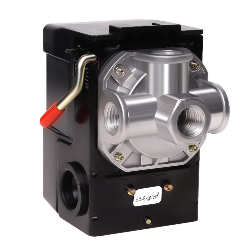 Ketofa Air Compressor Pressure Switch LF10-4H, 4 Port 1/4" NPT, 95-125 PSI Pressure Control Switch for Air Compressor Parts Replacement - Image 1